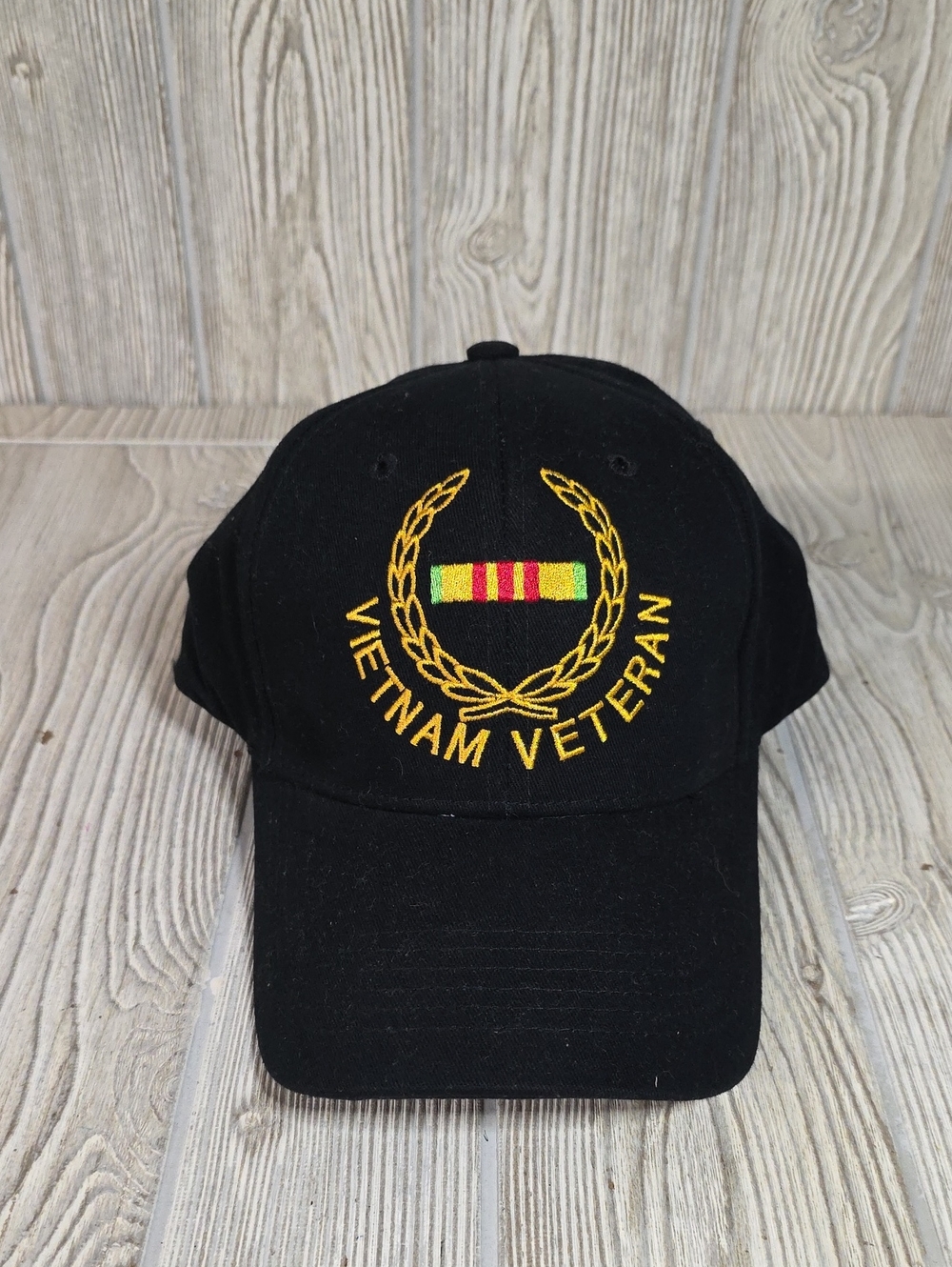 Rothco Vietnam Veteran Black Hat With Service Bioon Insignia OSFA NWT